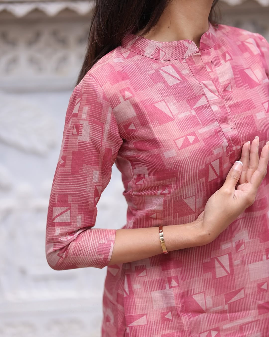 Dusty Pink Cotton Kurti