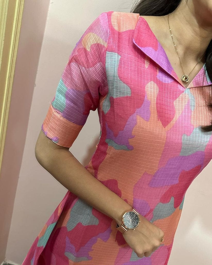 Maxi Kota Doria Kurti