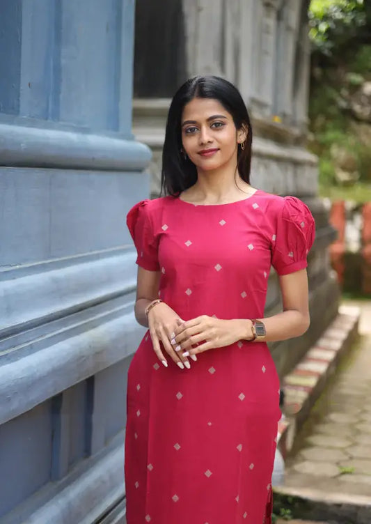 Pink Blossom Cotton Kurti