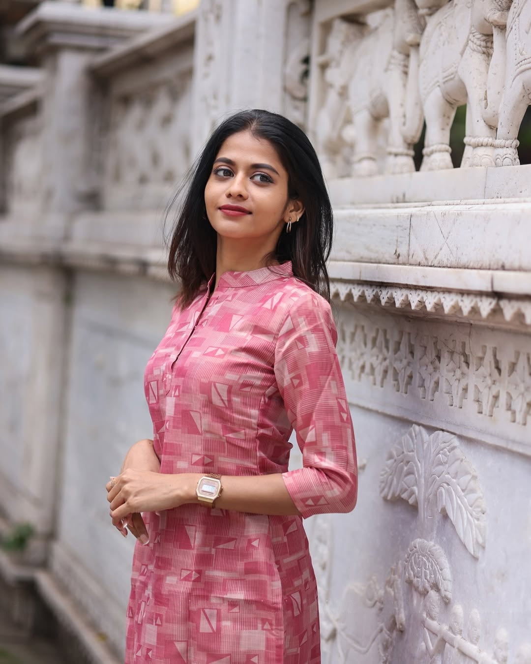 Dusty Pink Cotton Kurti