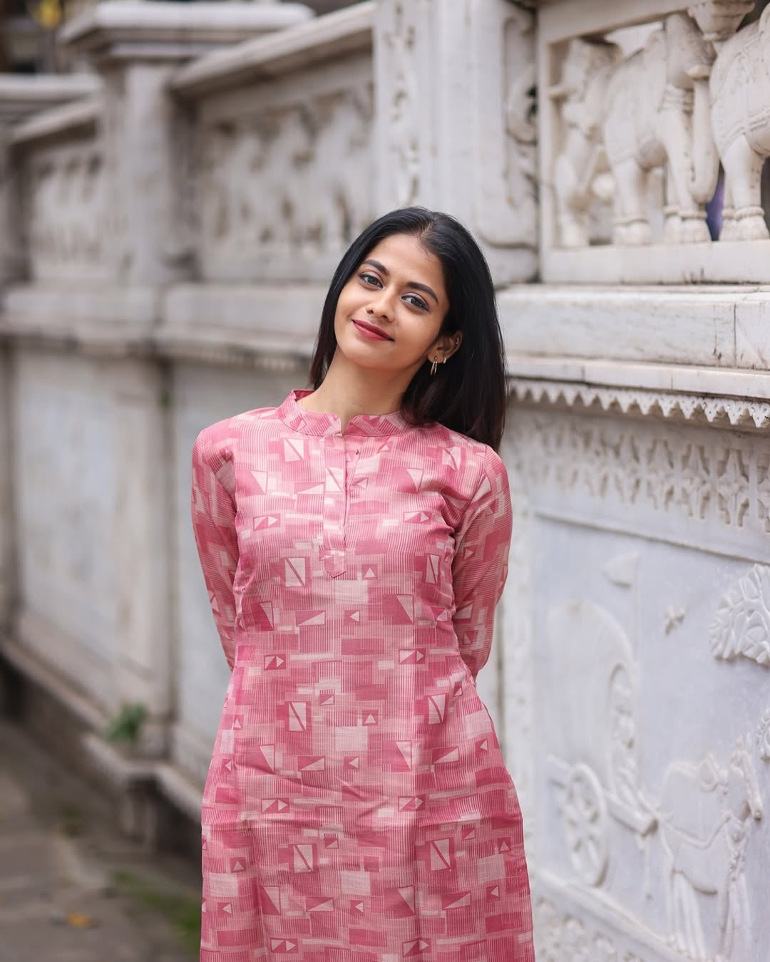 Dusty Pink Cotton Kurti